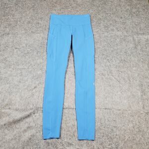 Lululemon Leggings Womens 4 Fast Free Brushed Fabric High Rise 28" Blue Nile Run
